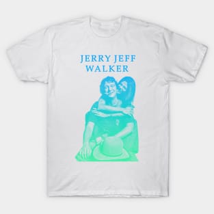 Jerry Jeff Walker 23-green solid style, T-Shirt